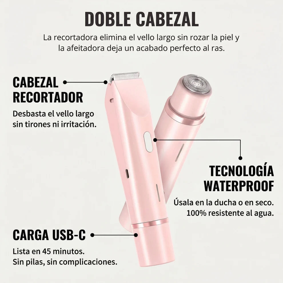 Depiladora 2 en 1 | Olvídate del dolor y la irritación al depilar